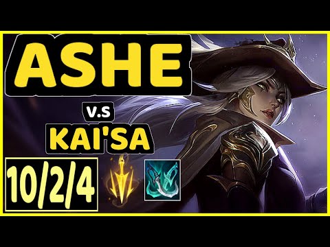 ASHE vs KAI'SA - 10/2/4 KDA BOTTOM ADC GAMEPLAY - EUW Ranked GRANDMASTER