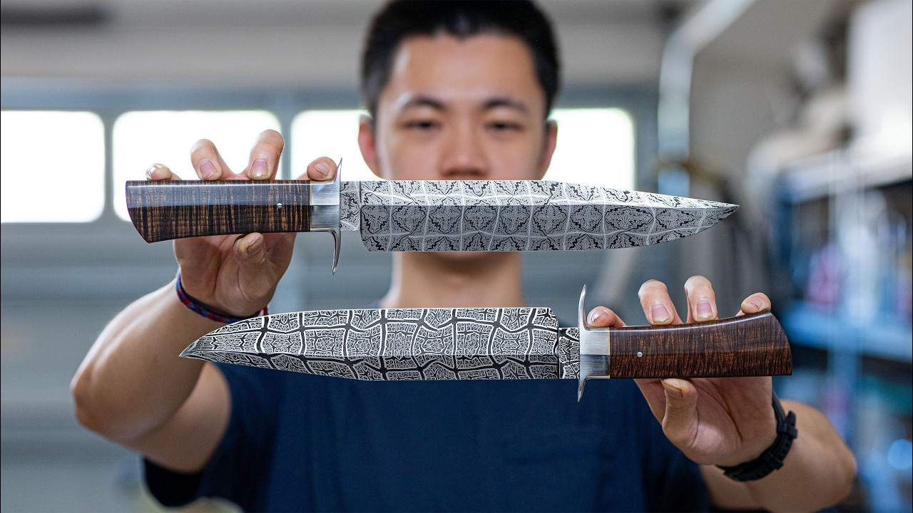 Making a $13,000 Set of Mosaic Damascus Bowies