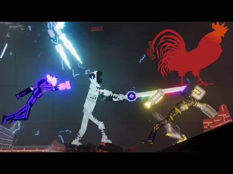 Neonetics mod and Super Droids vs Dubstep in People Playground