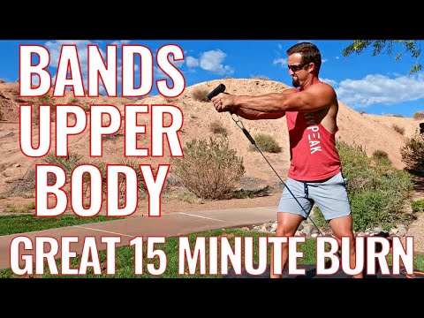 Resistance Band Upper Body Workout -15 Mins - Warm-up and Music