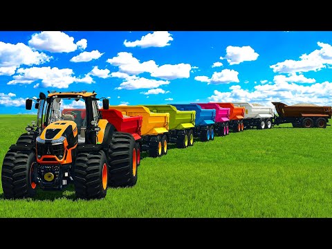 CUT GRASS, MAKE BALES & LOAD STONES WITH JOHN DEERE TRACTORS - Farming Simulator 25 🚜🪨