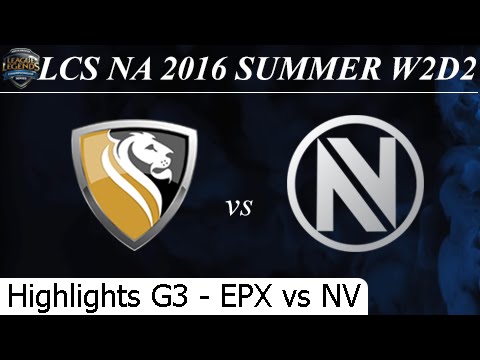 APX vs NV Game 3 Highlights - LCS NA Summer 2016 W2D1M2 Apex vs Team Envy