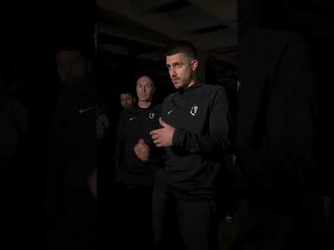 Navijačima se obratio kapiten Partizana Vanja Marinković. izvor:irenamrvica