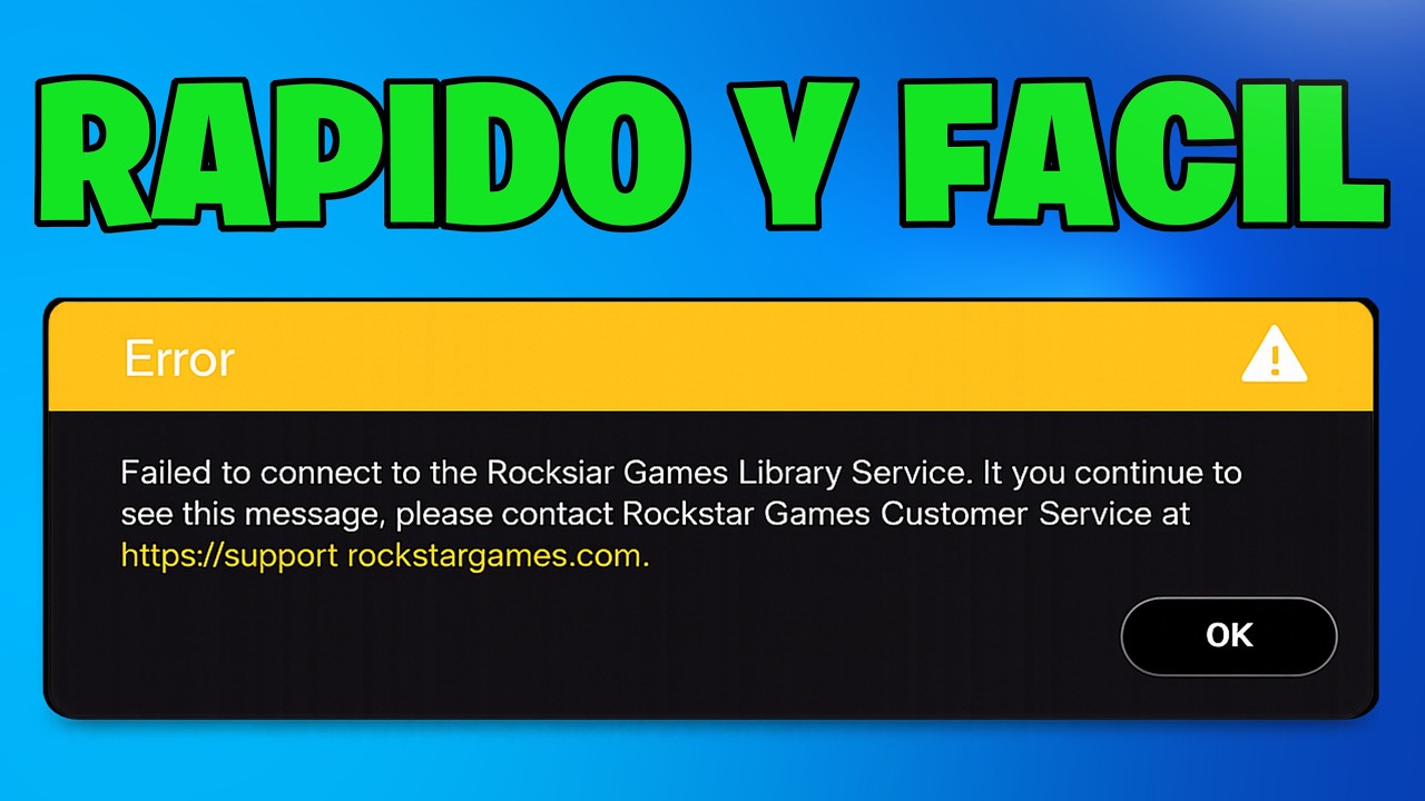 Solucion el Error al Conectarse al Error del Servicio de Biblioteca de Rockstar Games🎮