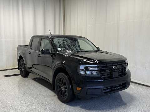 2024 Ford Maverick LARIAT AWD SuperCrew in Black for sale at Park Mazda in Sherwood Park, AB