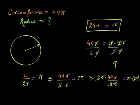 Radius and diameter from circumference (Hindi) (video) | Khan Academy
