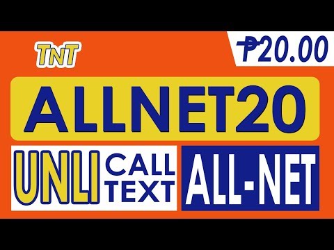 How to Register TNT ALLNET20 -2 days Unlimited All-Net calls and texts