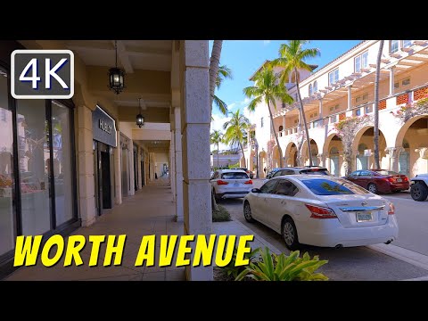 Worth Avenue, Palm Beach, Florida, January 2023, 4K Travel Video