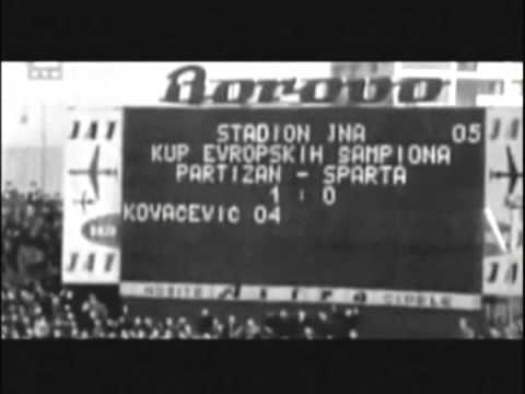 1966 March 9 Partizan Belgrade Yugoslavia 5 Sparta Prague Czechoslovakia 0 Champions Cup