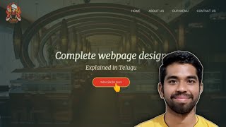 Complete website design using Html & CSS | Explained in telugu | Ayush penumatsa