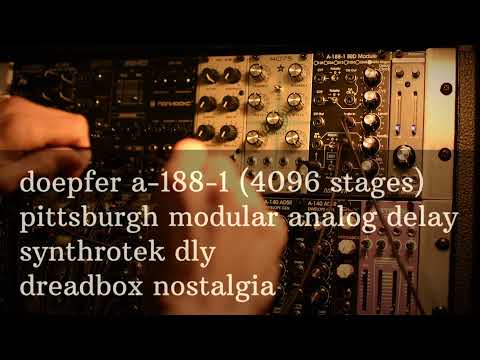 euroack delay comparison - doepfer, pittsburgh modular, synthrotek and dreadbox