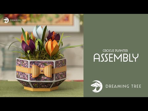 SVG File - Crocus Planter - Assembly Tutorial (For Cricut, Silhouette, and ScanNCut)