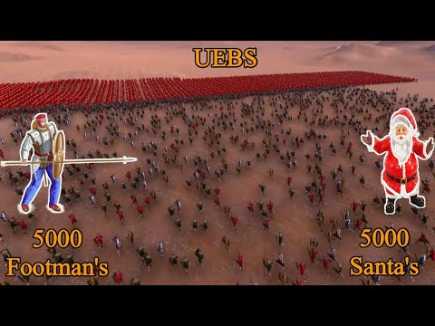 5000 Footman's vs 5000 Santa's | Ultimate Epic Battle Simulator |