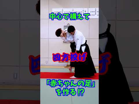 【四方投げ】「赤ちゃんの足」で無力化する崩しの極意！　#martialarts #大東流合気柔術 #扶桑会 #合気道 #護身術 #aikido #daitoryu #karate