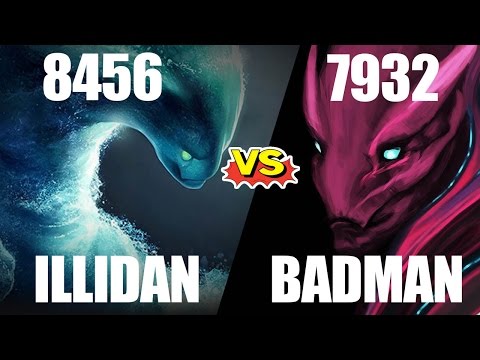 Dota 2 Illidan 8456 vs BADMAN 7932 MMR - 7k Average