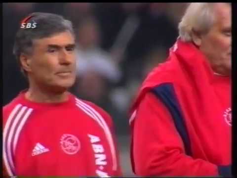 Opstelling jubileum wedstrijd Ajax-Panathinaikos SBS6