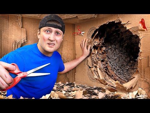 Escaping 100 Layers of Cardboard Using Only Scissors
