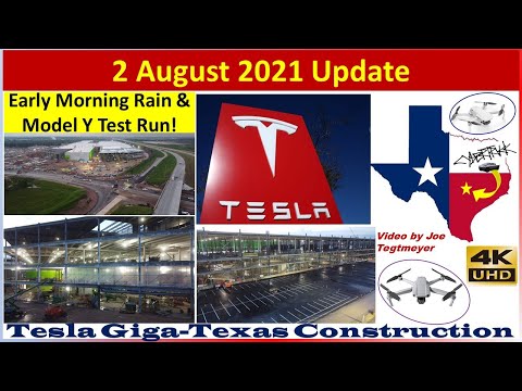 Tesla Gigafactory Texas 2 August 2021 Cyber Truck & Model Y Factory Construction Update (07:30AM)
