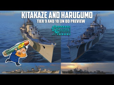 World of Warships Kitakaze and Harugumo T9 and T10 IJN cruiser Preview