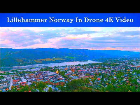 Lillehammer Norway In Drone 4K Video. #Lillehammer #Norway #Drone