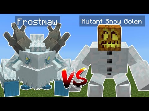 Frostmaw vs Mutant Snow Golem | Minecraft