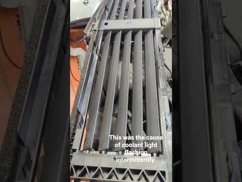 Coolant light fault radiator shutter replaced