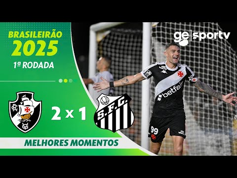 Gols e lances de Vasco da Gama x Santos
