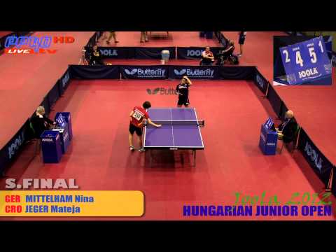 Joola Hungary 2012 - Girls Singles S.Final Mittelham N. - Jeger M.