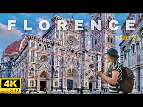 Florence Italy [4k] - Walking tour Around The City - Part 1