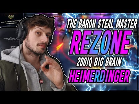 Rezone | The BIG BRAIN BARON STEALER! Incredible Heimerdinger Burst Outplays! - League Of Legends