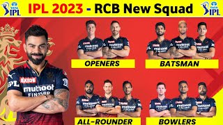 Rcb 2023 Squad - Rcb Team 2023 Players List || Rcb New Squad 2023