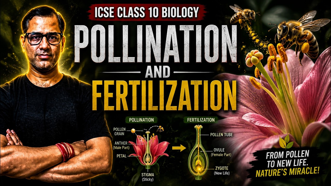 Pollination And Fertilization ICSE Class 9 | Flowering Plants Class 9 ICSE | @sirtarunrupani
