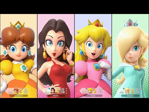 Super Mario Party Jamboree - Daisy vs Peach vs Rosalina vs Pauline - Rainbow Galleria