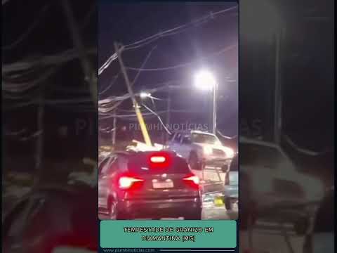 Tempestade de granizo em Diamantina (MG)