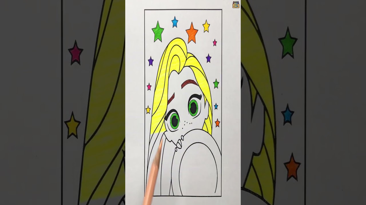 Disney Princess Rapunzel Coloring Pages & Coloring Book - Tangled - How to Draw & Color
