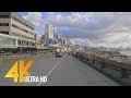 4K Seattle Streets Car Driving Relax Video Washington State USA