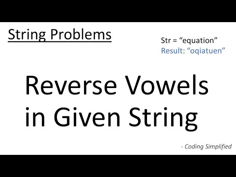 String 16 Reverse Vowels Order In Given String Java Implementation