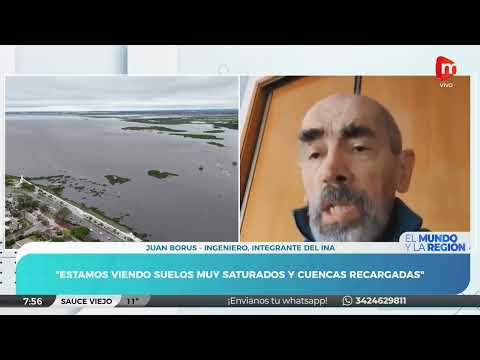 El río Paraná alcanzó los 4 metros | La crecida llegó a la costa de Monte Vera: Juan Borus - INA