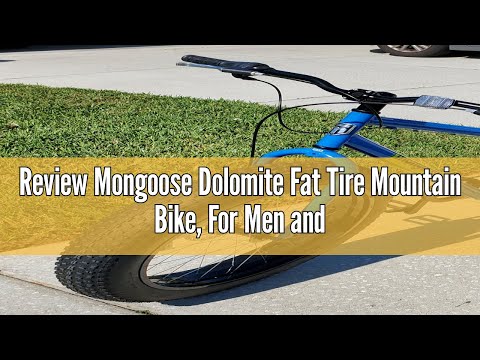 Review Mongoose Dolomite Fat Tire Mountain Bike, For Men and Women, 26 Inch Wheels, 4 Inch Wide Knob