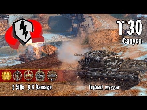 WoT Blitz T30 - 5 kills 8k Damage Replay