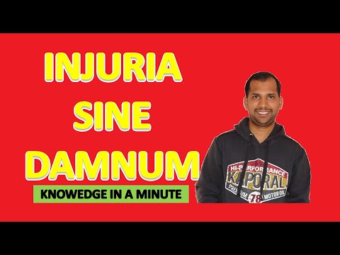 INJURIA SINE DAMNUM | Knowledge in a Minute | One Minute Video to Know a Concept