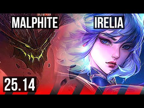 MALPHITE vs IRELIA (TOP) | 7 solo kills, 8/3/8 | NA Master | 25.14