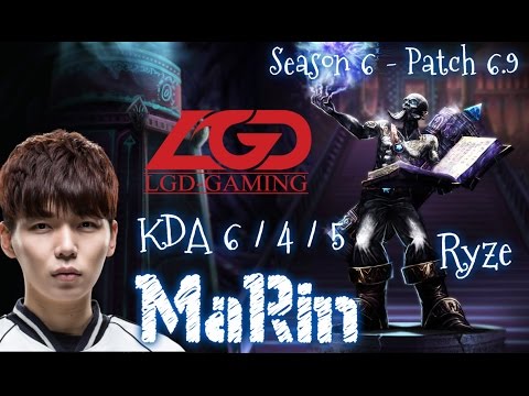 LGD MaRin RYZE Top vs EKKO - Patch 6.9 KR | League of Legends