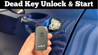2021 - 2022 Kia K5 - How to Unlock, Open & Start With Dead Remote Key Fob Battery