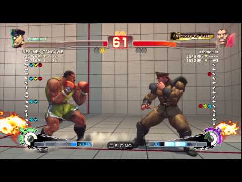 NES-MEK_TANGAWE [M.Bison] Vs ashmeista [Balrog] SSF4 AE Online Ranked Matches - PSN