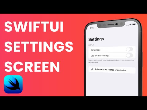 Build A Settings Screen In SwiftUI (SwiftUI Tutorial, SwiftUI Form, FormView) thumbnail