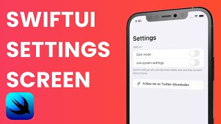 Build A Settings Screen In SwiftUI (SwiftUI Tutorial, SwiftUI Form, FormView)