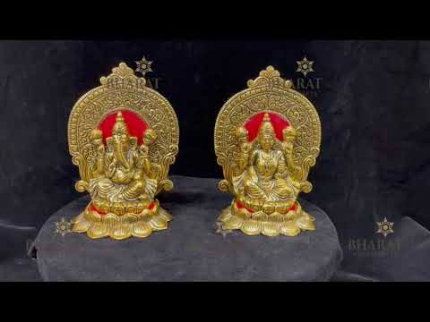 Golden Plated Laxmi Ganesh