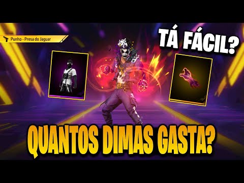 PEGANDO PUNHO PRESA DO JAGUAR, TORRE DE TOKENS FREE FIRE, NOVO EVENTO FF