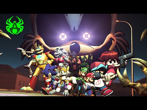 The Backrooms (Part 9) : Luigi and 15 Different Characters reunited in the Suburbs level